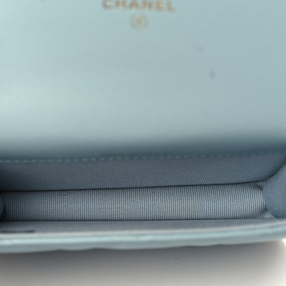 Chanel Lambskin Enamel Quilted Pending CC Flap Belt Bag Light Blue 4 of 8