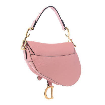 Christian Dior Grained Calfskin Mini Saddle Bag Pink 2 of 9