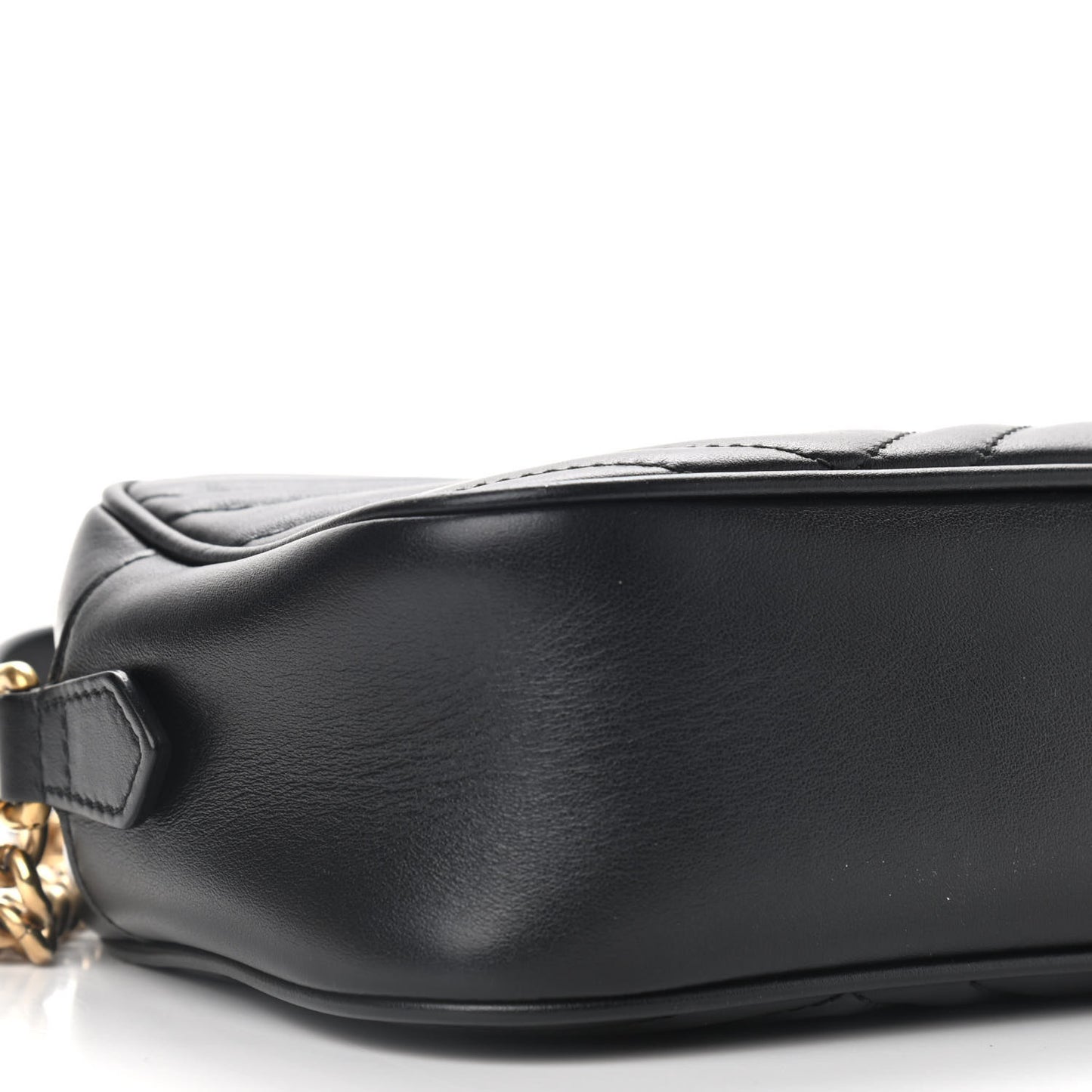 Calfskin Matelasse Small GG Marmont Chain Shoulder Bag Black