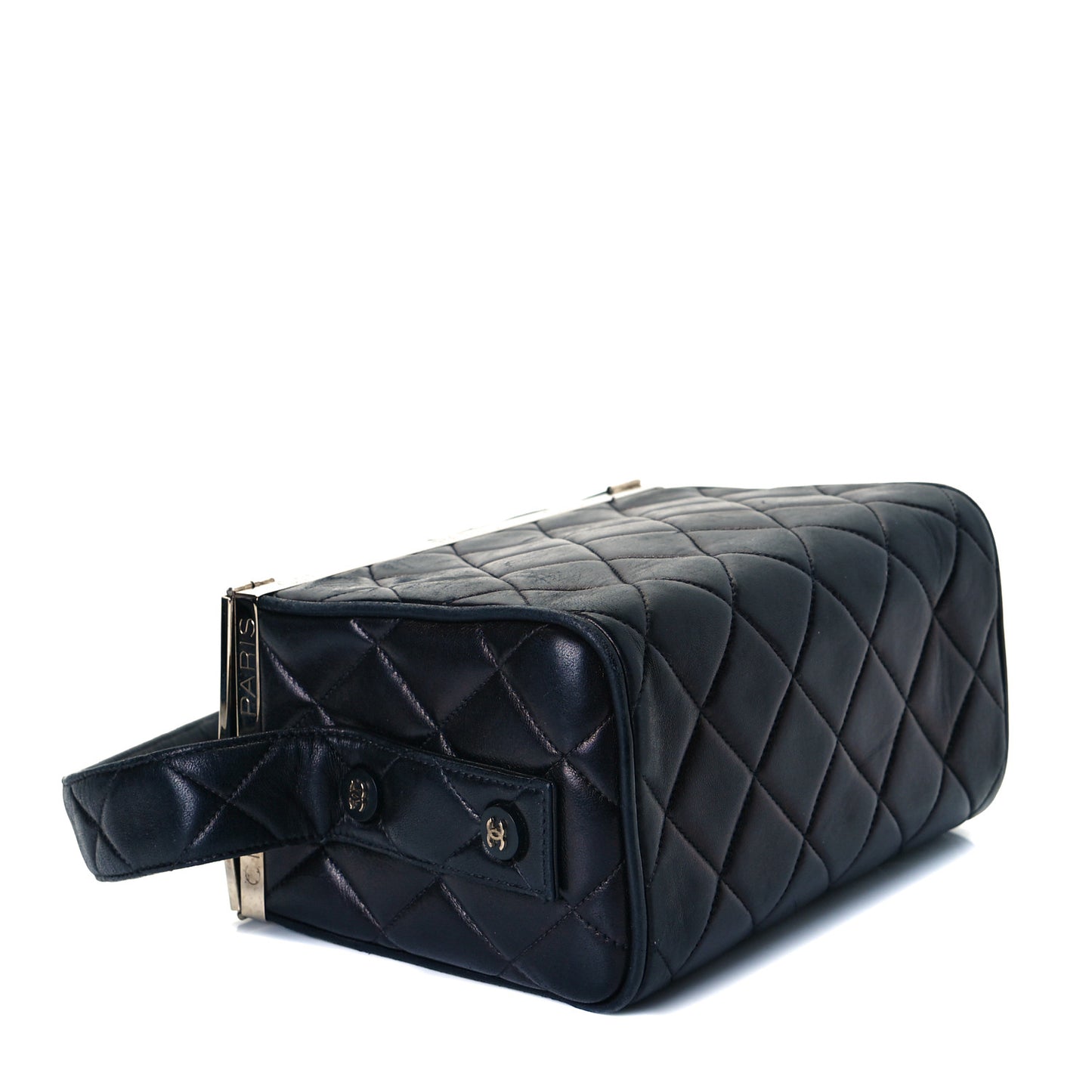 Lambskin Quilted Box Bag Black