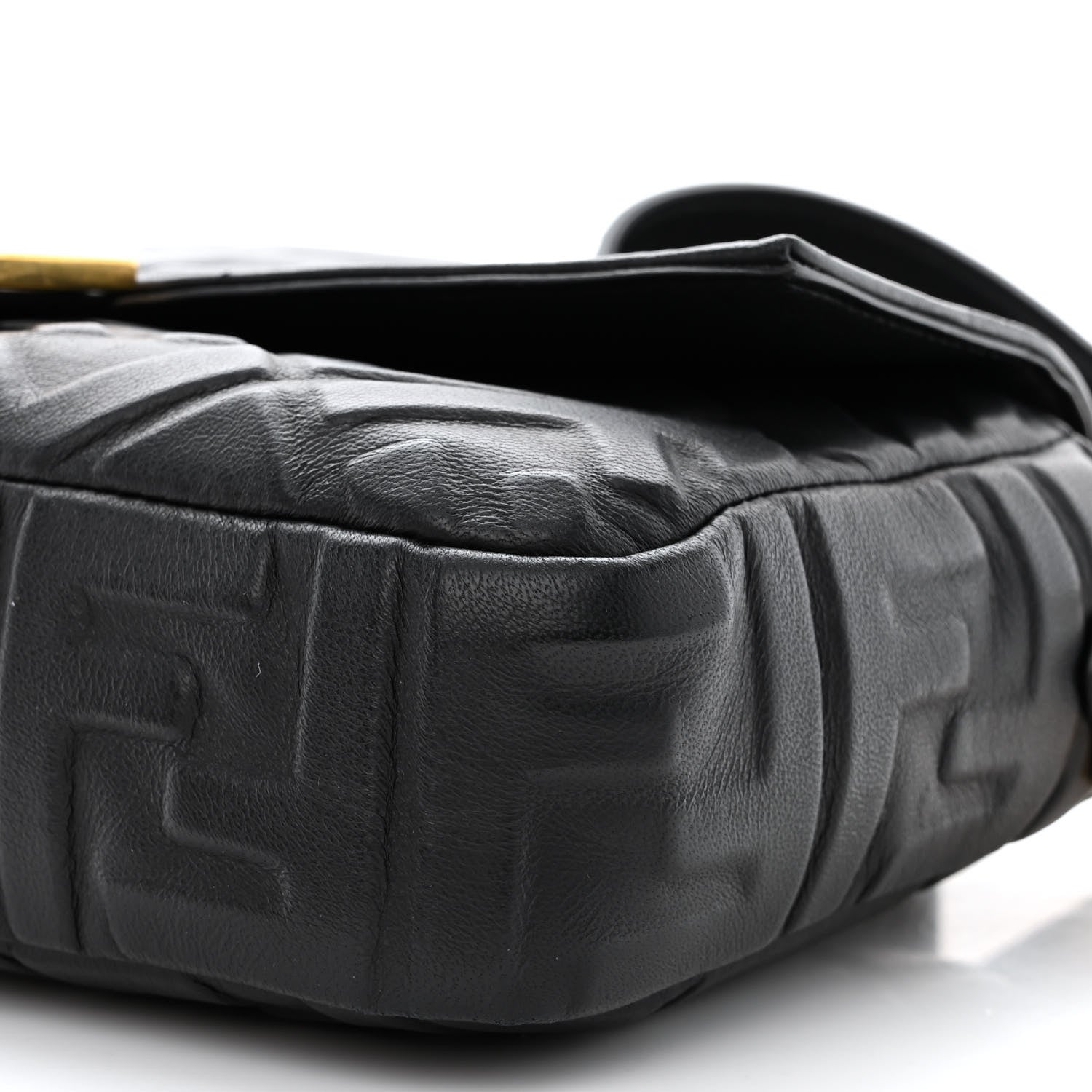 Fendi Nappa FF 1974 Embossed Baguette Black 10 of 10