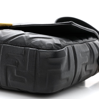 Fendi Nappa FF 1974 Embossed Baguette Black 10 of 10