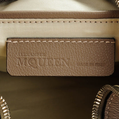 Alexander McQueen Calfskin Skull Embossed De Manta Clutch Natural Brown 6 of 7