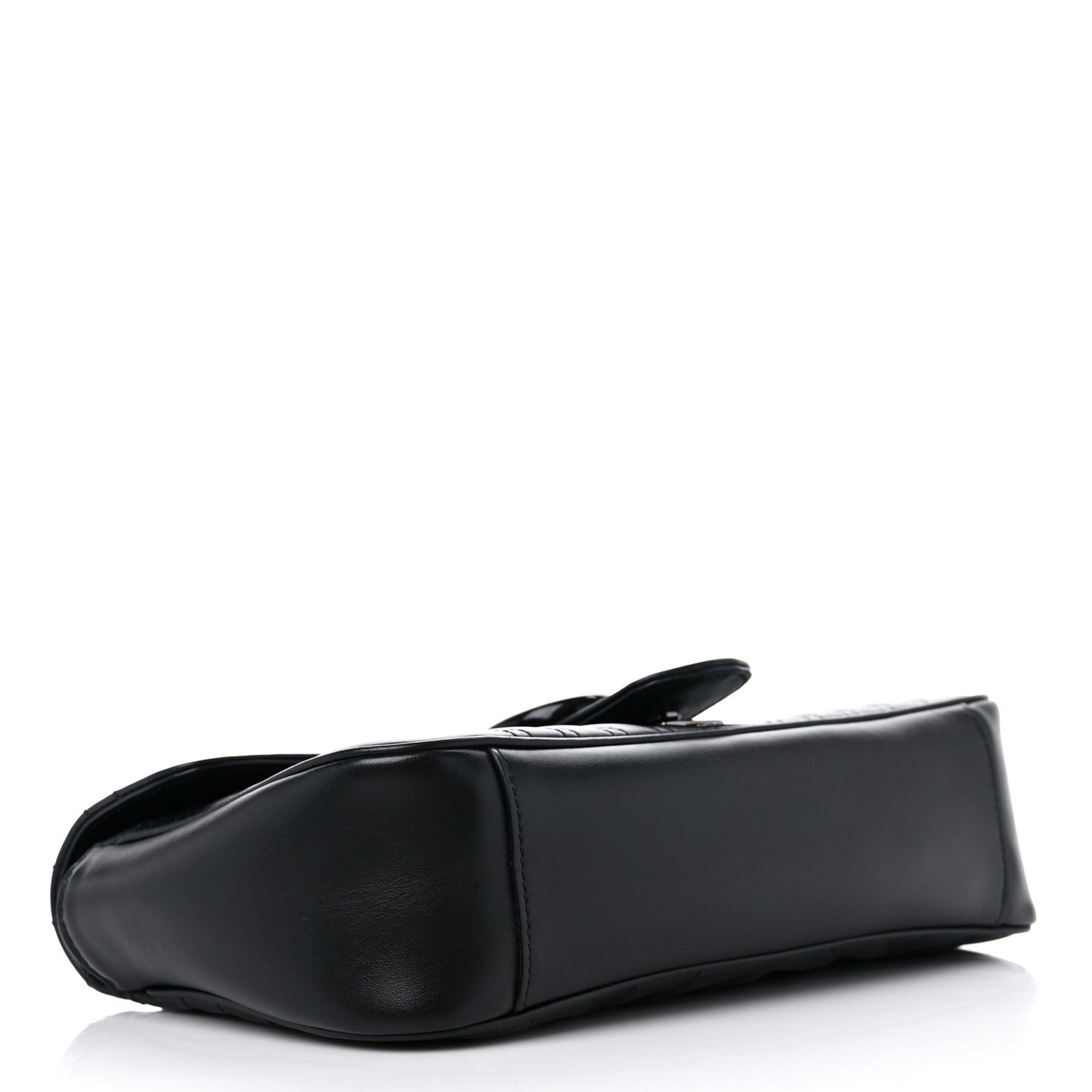 Calfskin Matelasse Monochrome Small GG Marmont Shoulder Bag Black