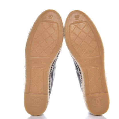 Chanel Lambskin CC Espadrilles 40 Black 5 of 10