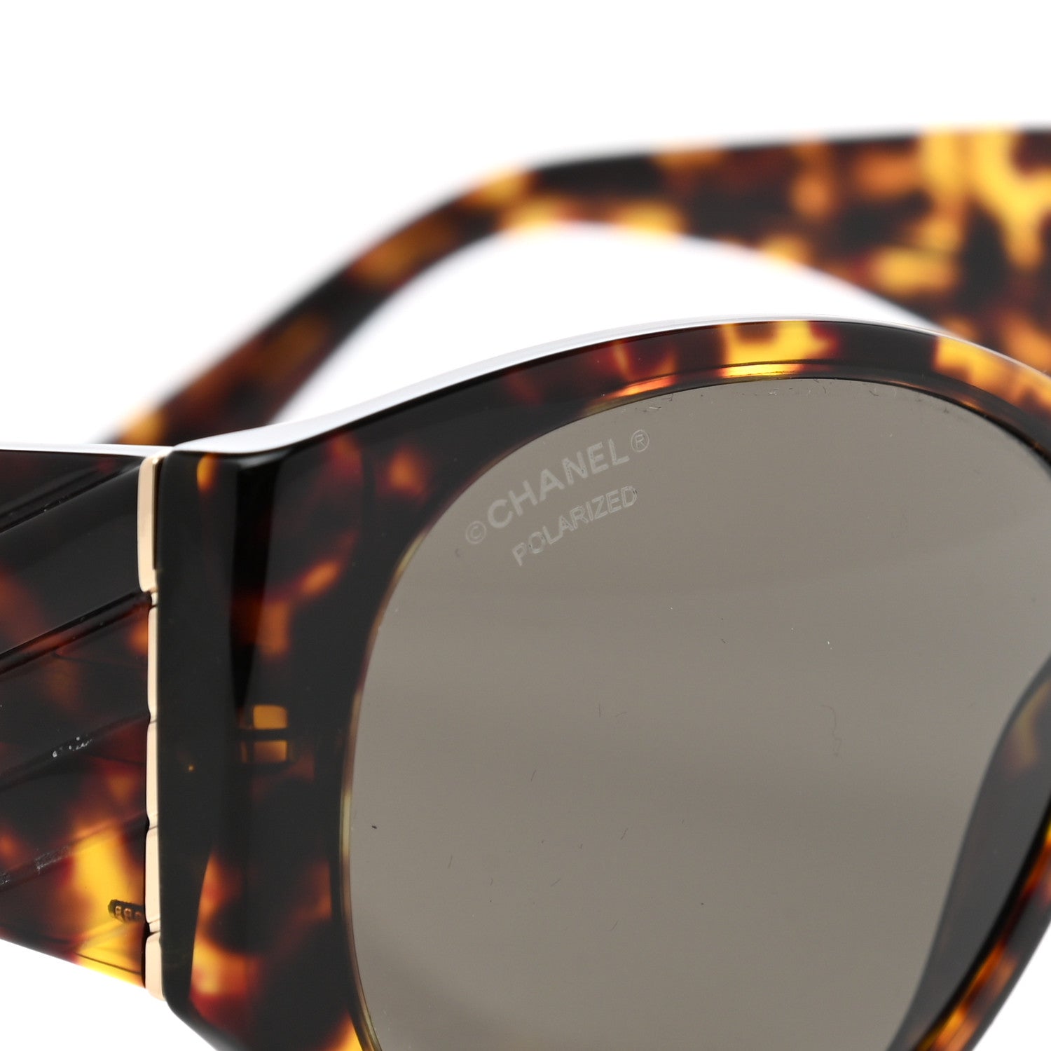 Chanel Acetate Polarized Oval Sunglasses 5411 Brown 5 of 8