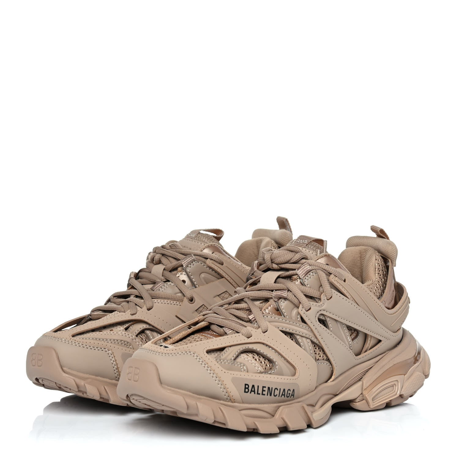 Balenciaga Mesh Rubber Uni-Matte Full Color Womens Track Sneakers 37 Full Beige 3 of 17