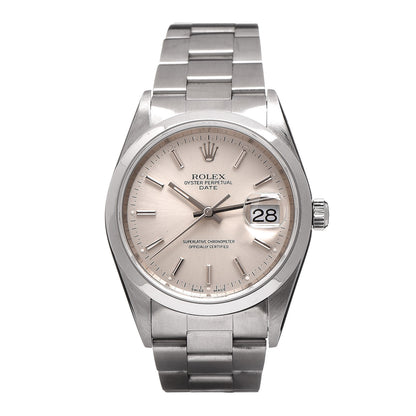 Rolex Stainless Steel 34mm Oyster Perpertual Date Watch Silver 15200 1 of 9