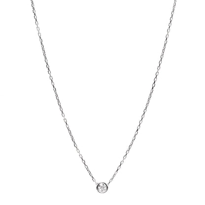 Cartier 18K White Gold Diamond LM D'Amour Pendant Necklace 1 of 6