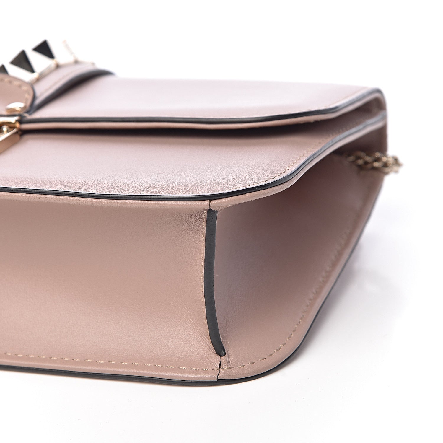 Valentino Garavani Vitello Medium Glam Lock Rockstud Flap Poudre 8 of 16