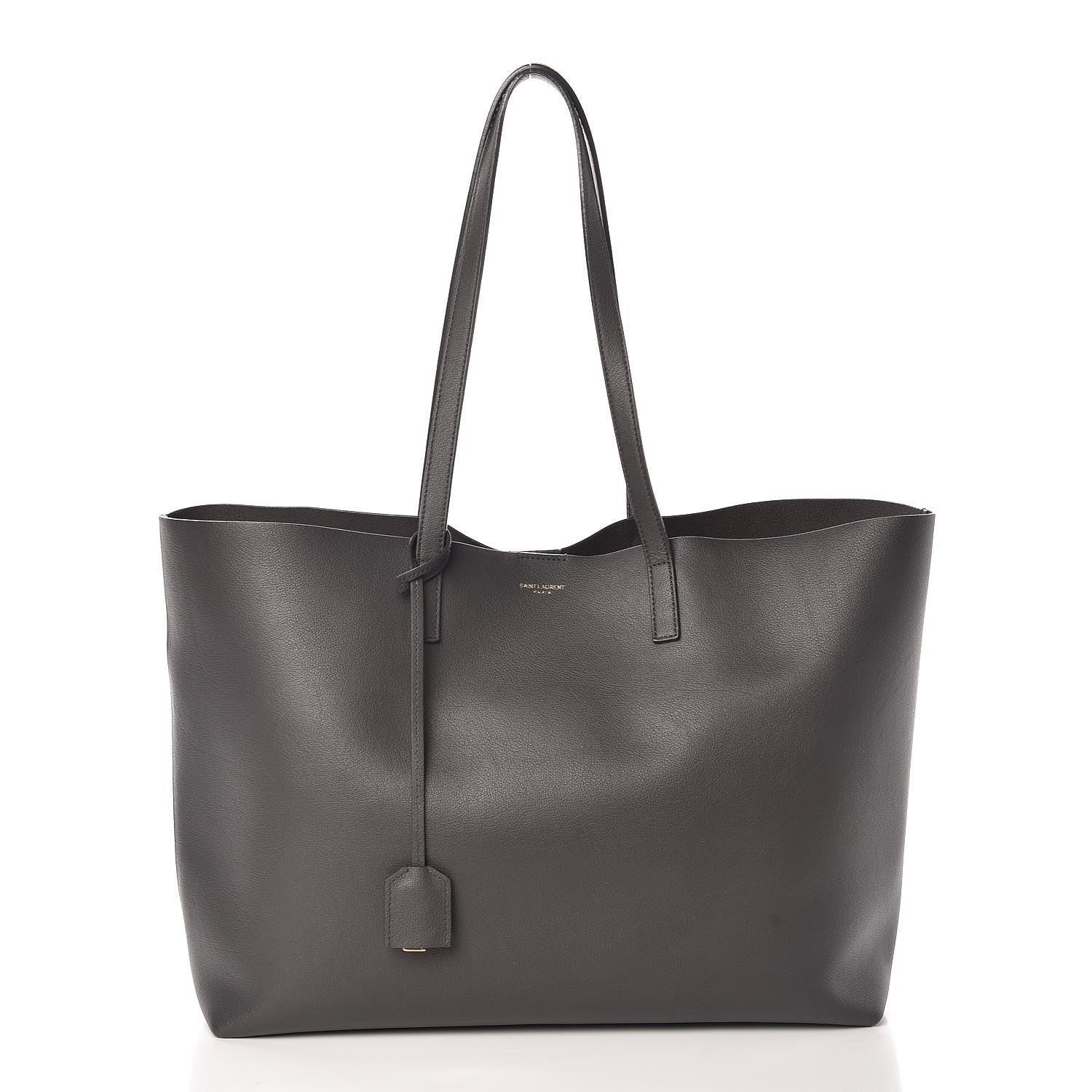Saint Laurent Calfskin Large Shopping Tote Asphalt 3 of 9