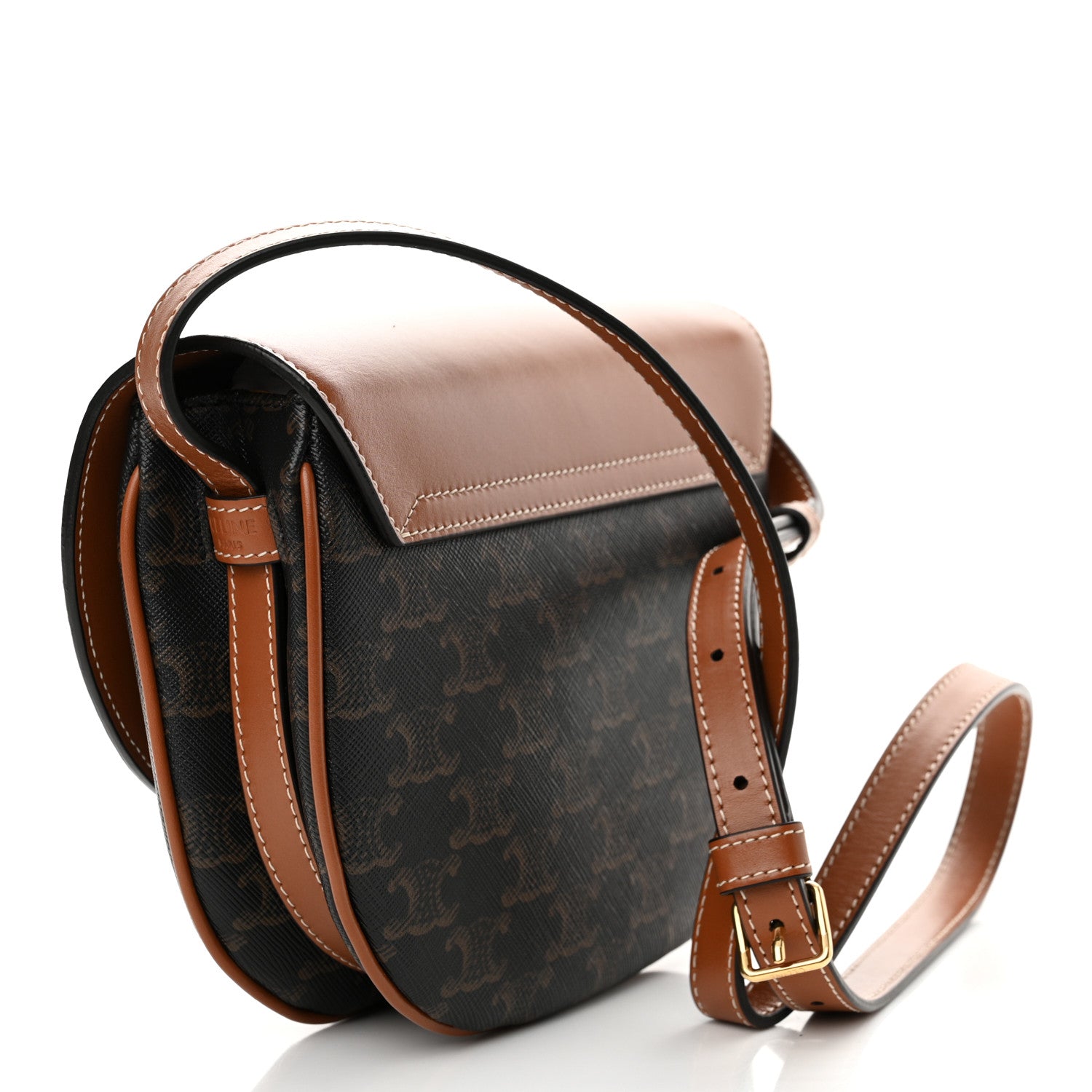 Celine Calfskin Triomphe Besace Tan 3 of 13