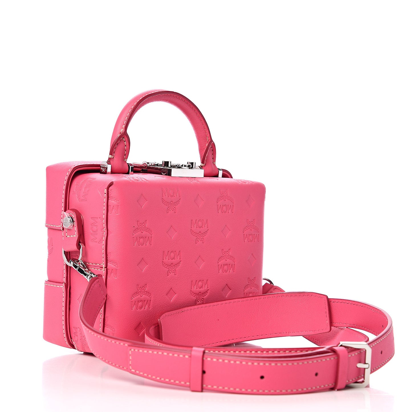 Calfskin Ottomar Monogram Small Berlin Crossbody Sugar Pink