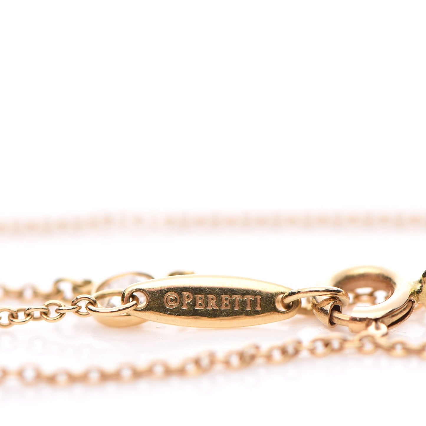 18K Yellow Gold Diamond .08ct Elsa Peretti Diamonds by the Yard Pendant Necklace