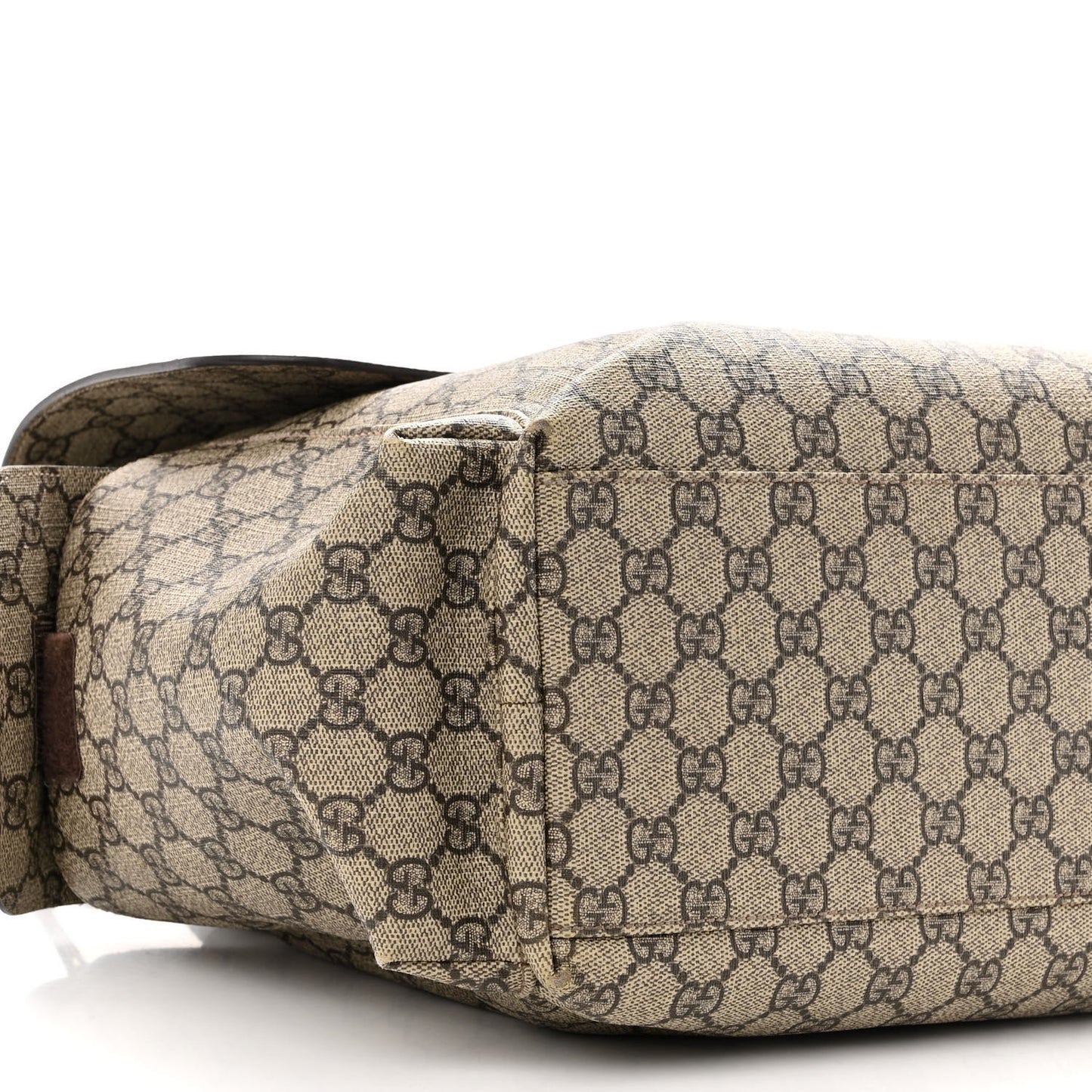 GG Plus Monogram Messenger Diaper Bag Dark Brown