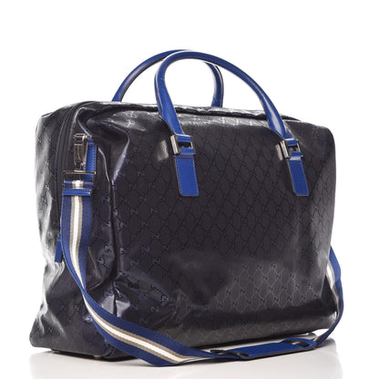 Gucci Imprime Monogram Large Duffle Bag Blue 3 of 11