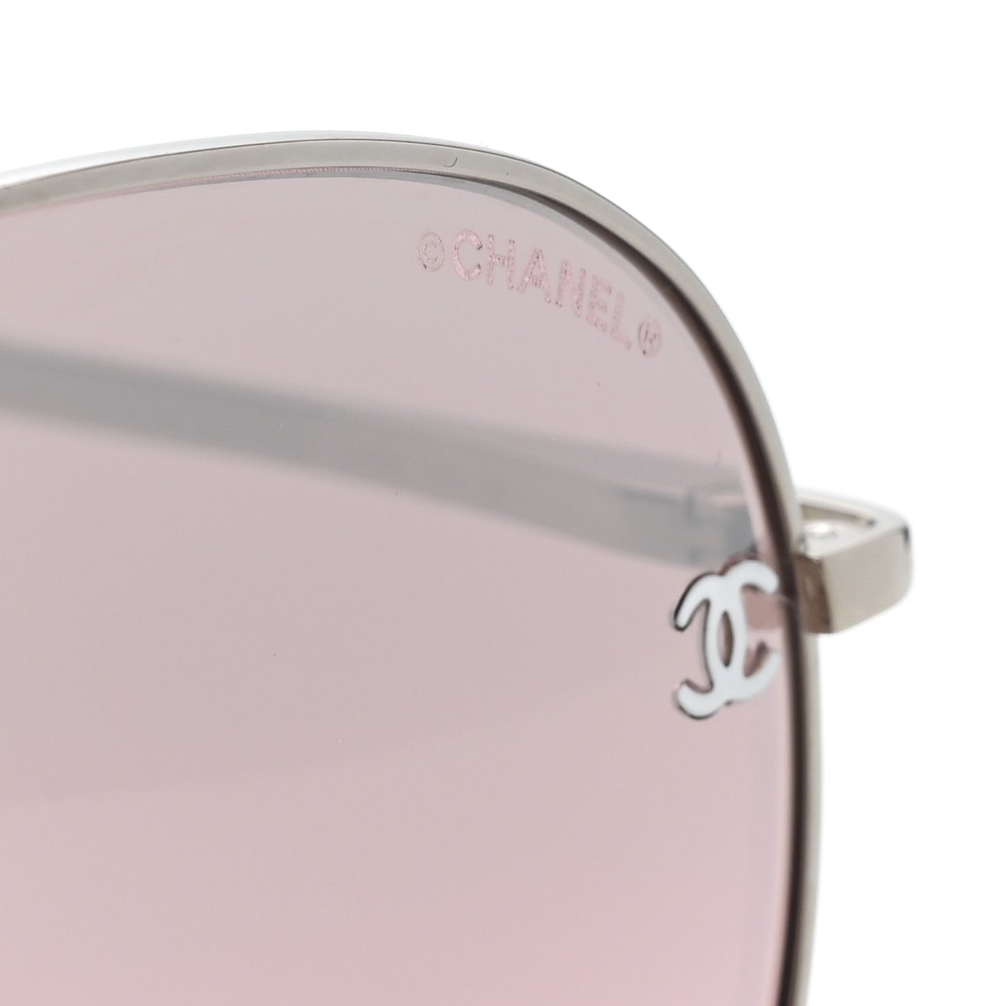 Metal Aviator CC Sunglasses 4189-T-Q Pink