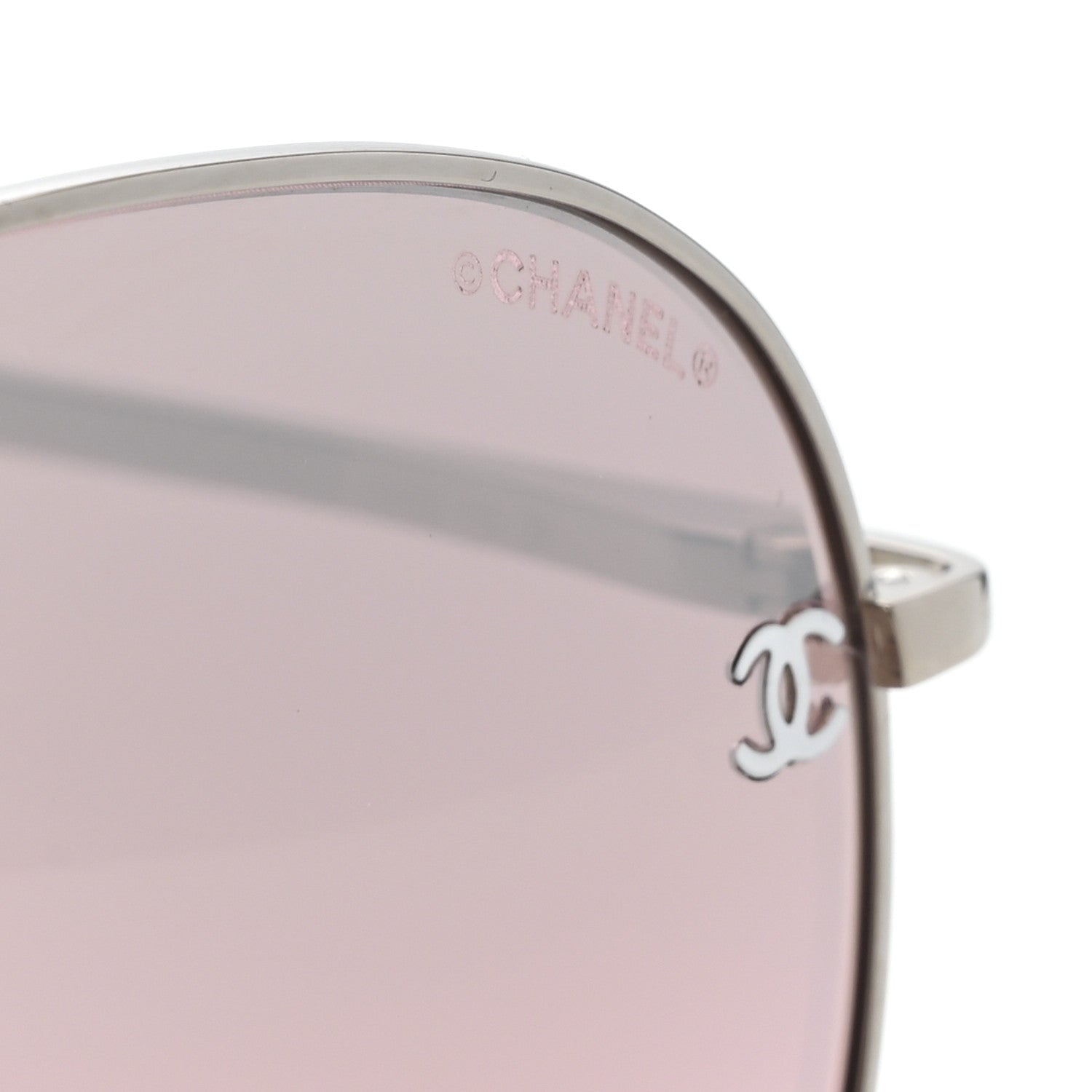 Chanel Metal Aviator CC Sunglasses 4189-T-Q Pink 8 of 9
