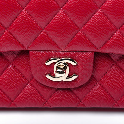 Chanel Caviar Quilted Medium Double Flap Red 12 of 14