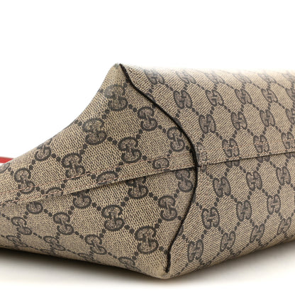 Gucci GG Supreme Monogram Medium Reversible Tote Beige Red 9 of 14