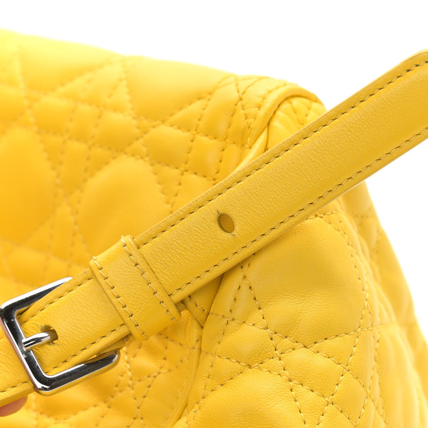 Christian Dior Lambskin Cannage Embroidered Stardust Backpack Yellow 13 of 14