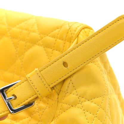 Christian Dior Lambskin Cannage Embroidered Stardust Backpack Yellow 13 of 14