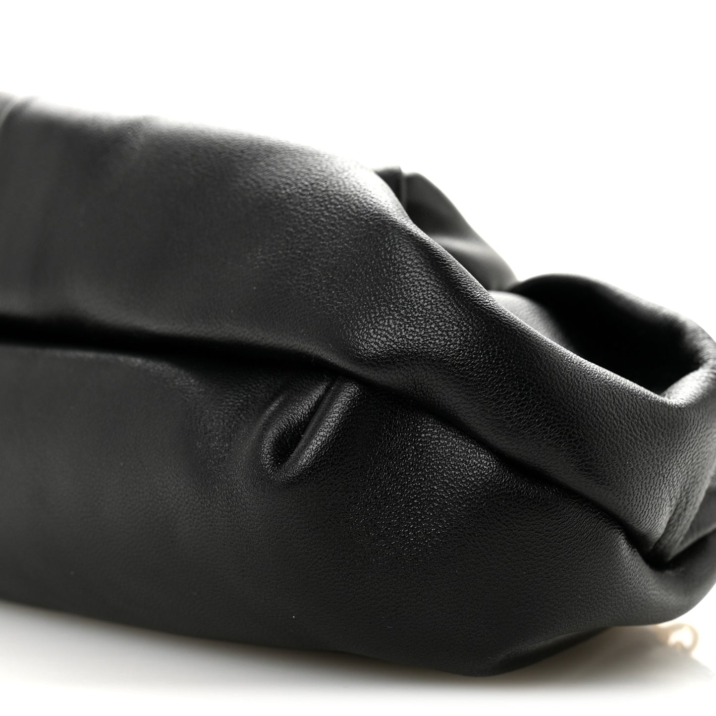 Smooth Calfskin Rose Clutch Black