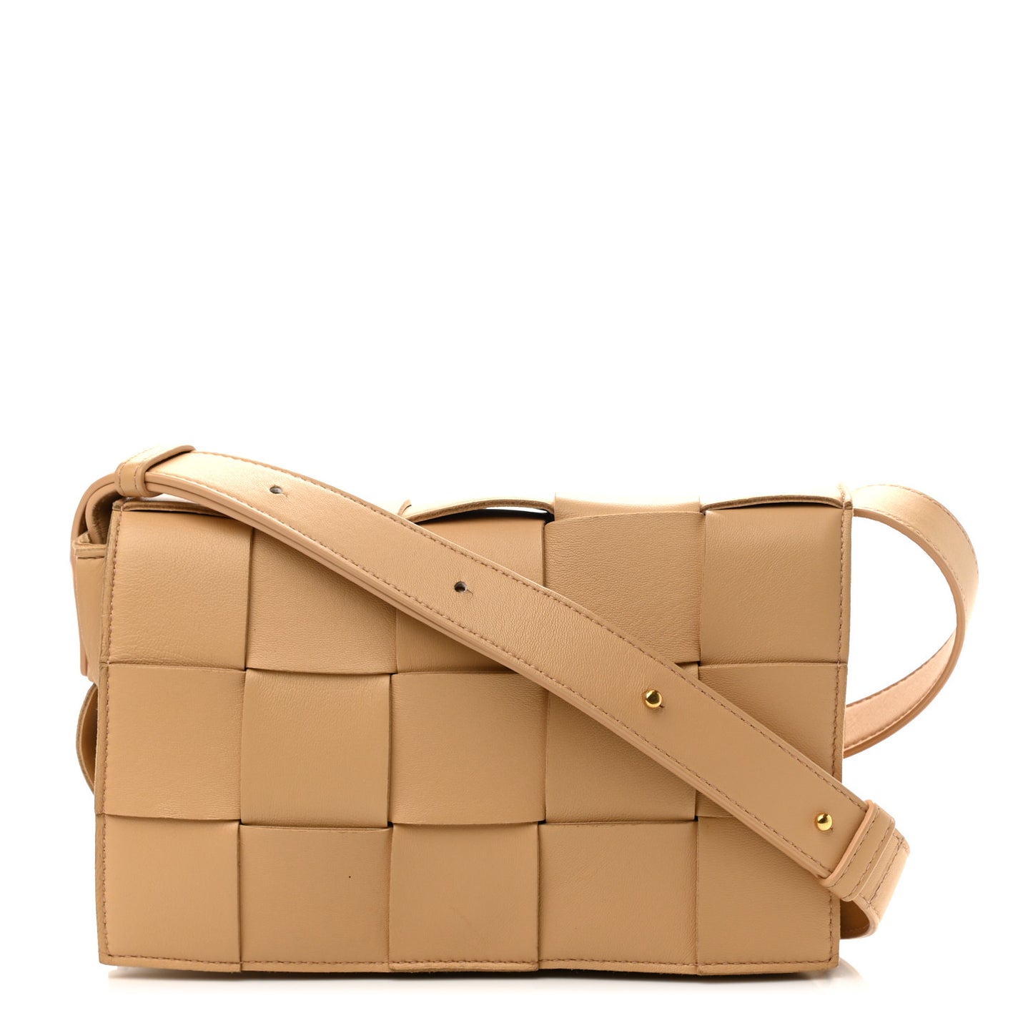 Nappa Maxi Intreccio Cassette Bag Almond