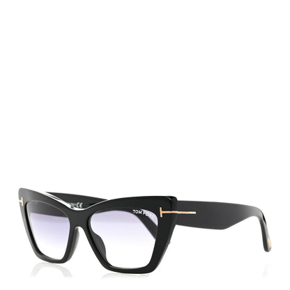 Tom Ford Acetate Wyatt Sunglasses TF87 Black 1 of 8