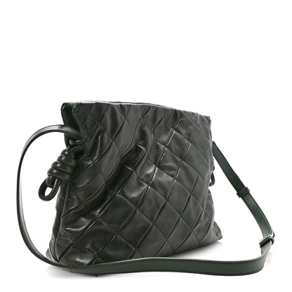 Loewe Calfskin Quilted Flamenco Knot Clutch Verde 3 of 11