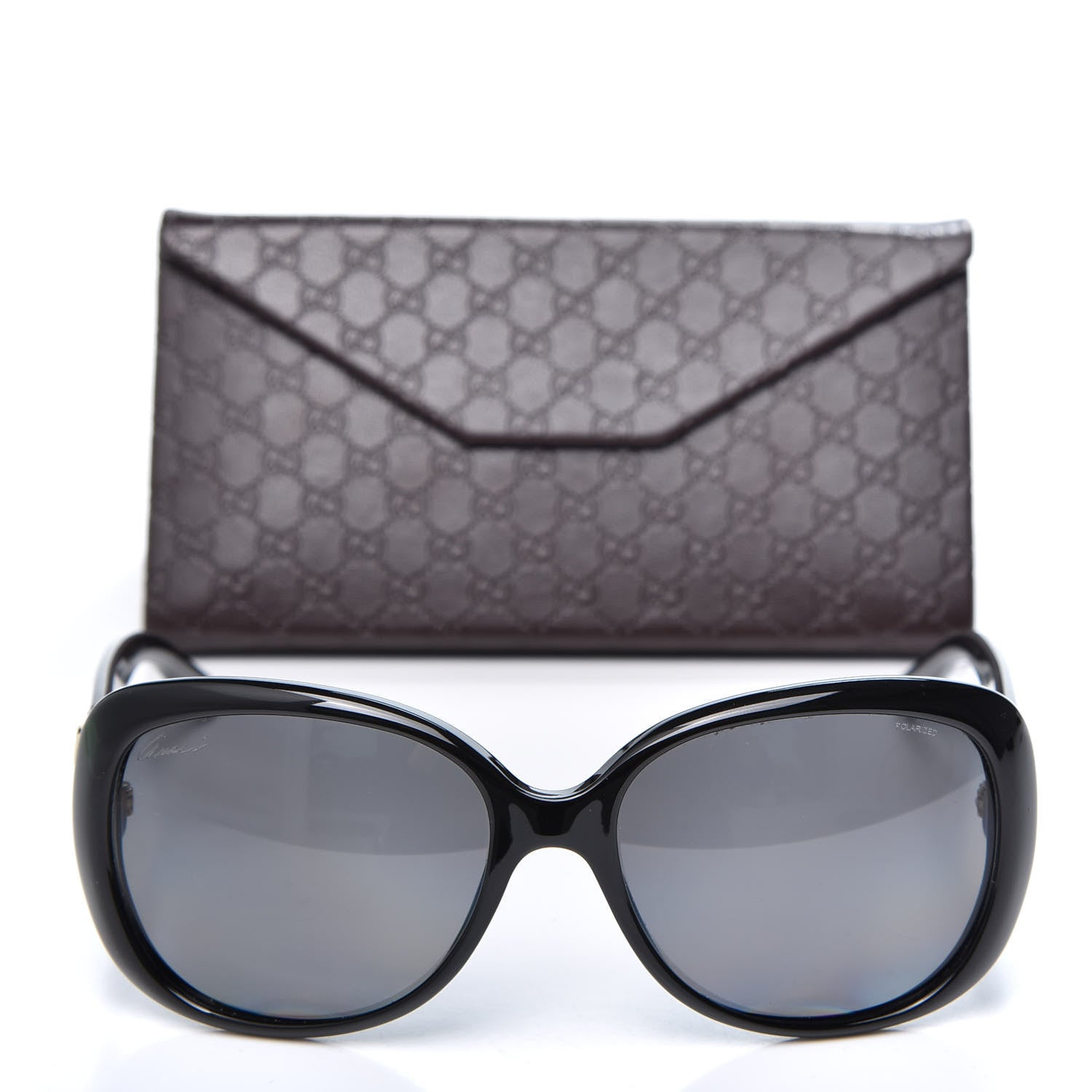 Gucci Acetate Oversized Round Frame Web Sunglasses GG3644S Black 8 of 8