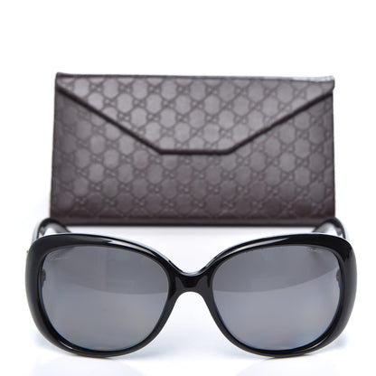 Gucci Acetate Oversized Round Frame Web Sunglasses GG3644S Black 8 of 8