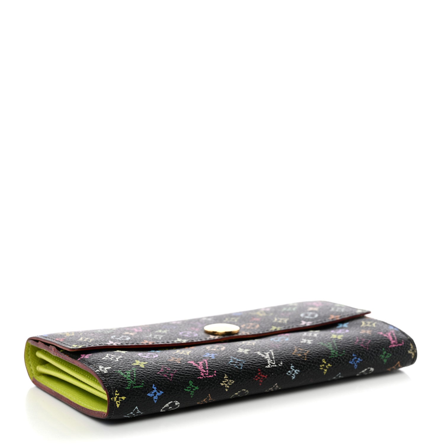 Louis Vuitton Monogram Multicolor Sarah Wallet Black Pistache 4 of 11