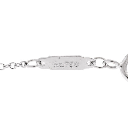 Tiffany 18K White Gold Diamond Mini T Smile Pendant Necklace 6 of 7