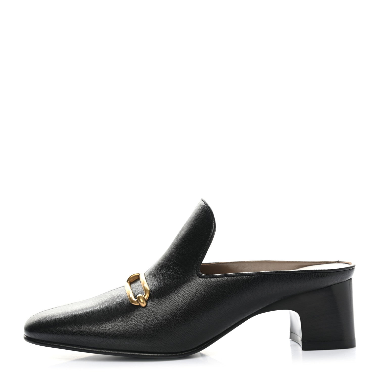 Hermes Goatskin Diane Mules 36 Black 1 of 9