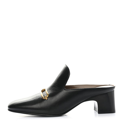 Hermes Goatskin Diane Mules 36 Black 1 of 9