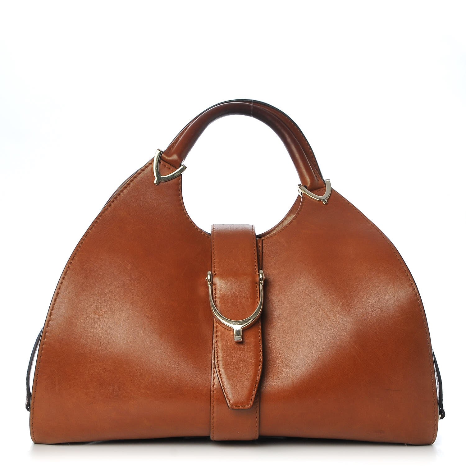 Gucci Calfskin Medium Stirrup Top Handle Bag 1 of 23