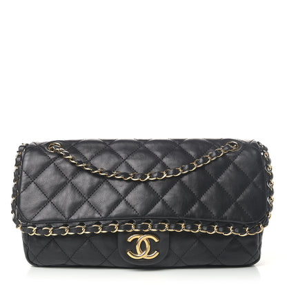 Chanel Calfskin Quilted Medium Chain Me Flap Black 1 of 7