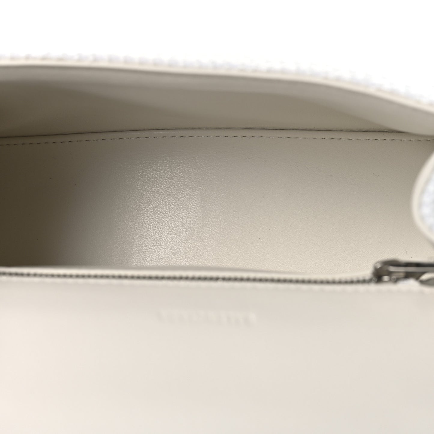 Faux Calfskin Fabric Glow In The Dark Small Sneakerhead Top Handle Bag White Orange