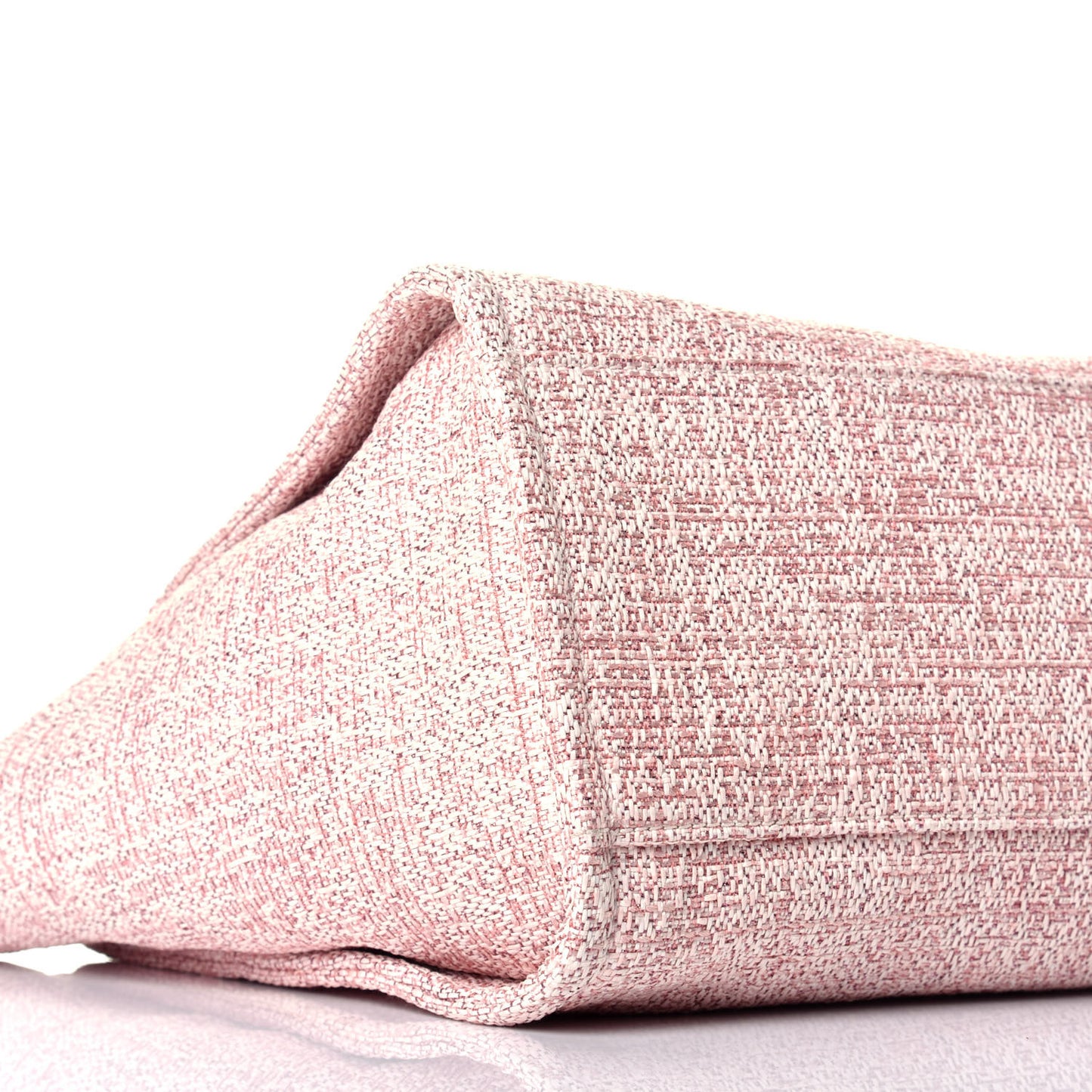 Straw Lurex Medium Deauville Tote Pink
