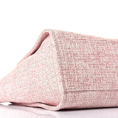 Chanel Straw Lurex Medium Deauville Tote Pink 8 of 9
