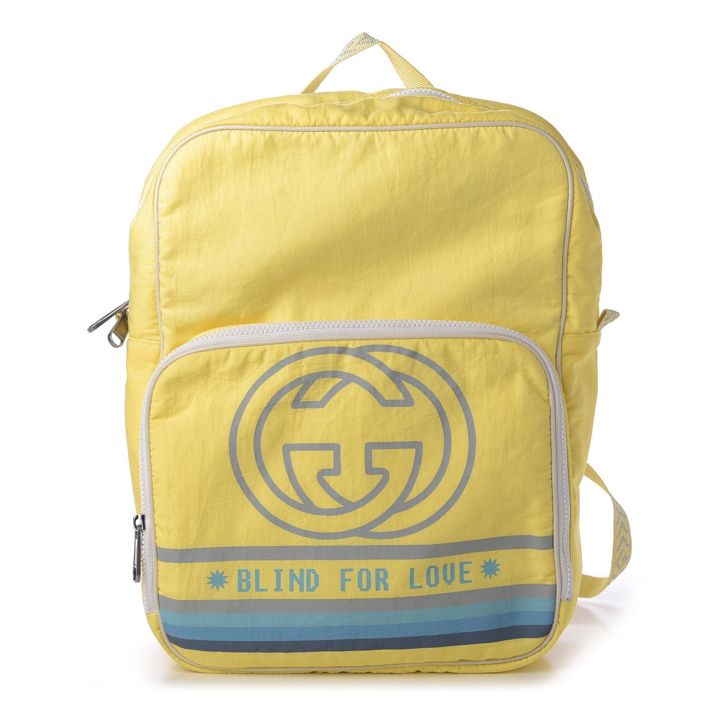 Nylon Twill Blind For Love Interlocking G Backpack Pastel Yellow Multicolor