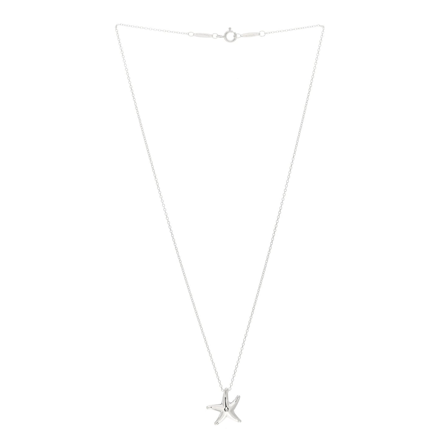 Sterling Silver 15mm Elsa Peretti Starfish Pendant Necklace