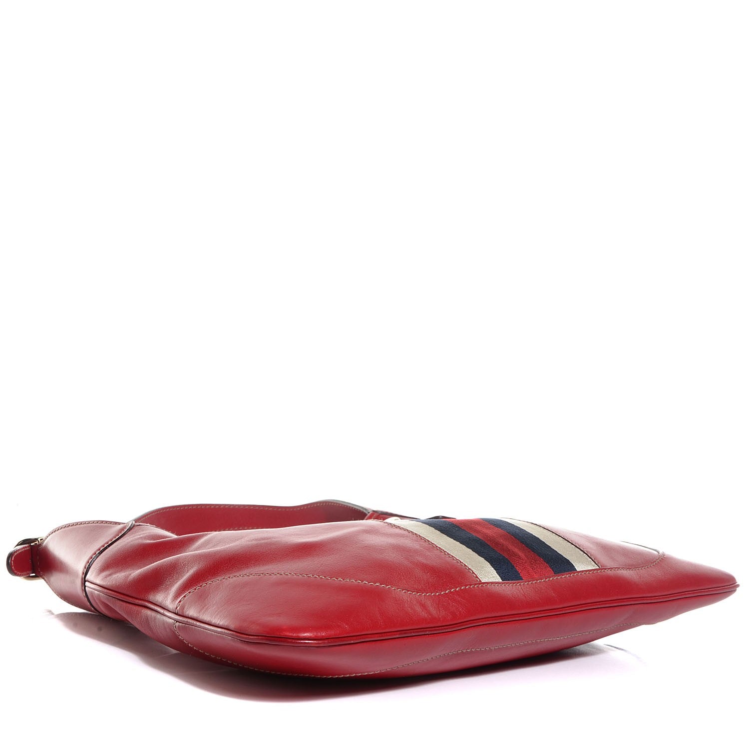 Gucci Calfskin Web Medium Jackie O Bouvier Hobo Red 4 of 7
