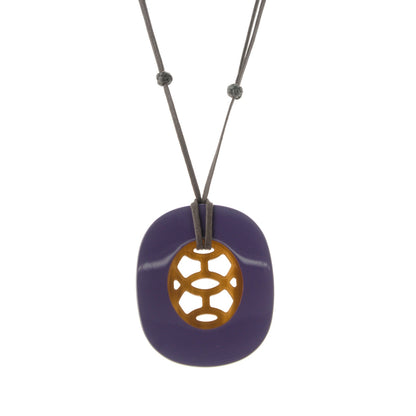 Hermes Buffalo Horn Lacquer Lift Necklace GM 1 of 6