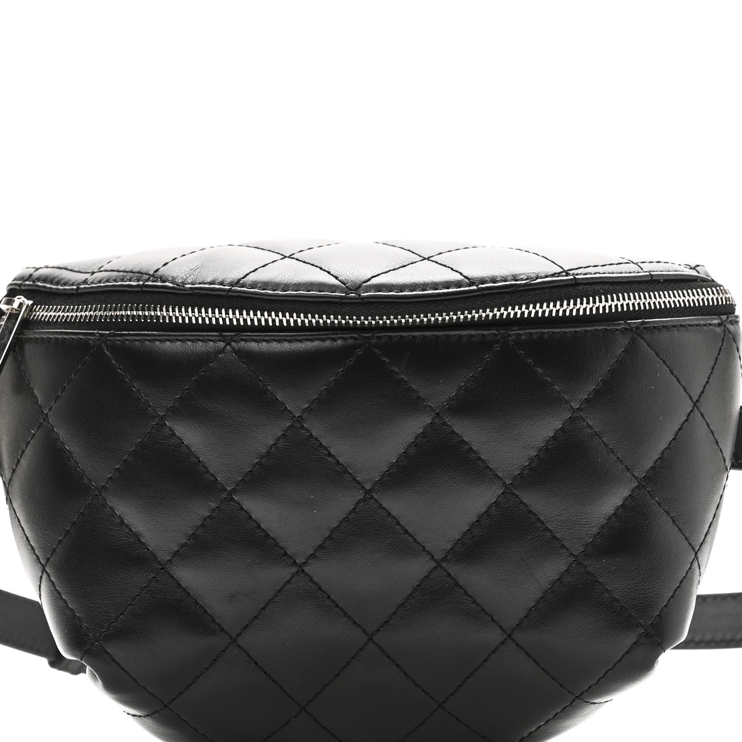 Chanel Calfskin Quilted Waist Belt Bag Black 8 of 10