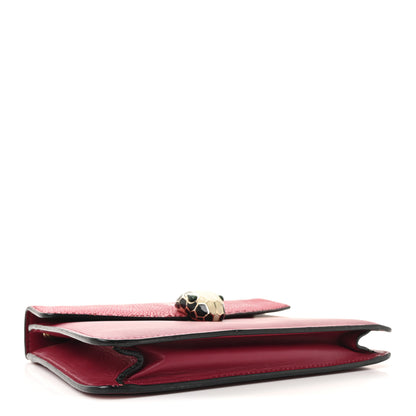 Bulgari Calfskin Galuchat Serpenti Forever Crossbody Bag Dark Pink 4 of 9