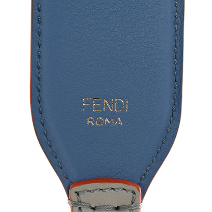 Fendi Vitello Dolce Fun Fair Metal Studded Strap You Grigio Perla Blue Multicolor 3 of 4
