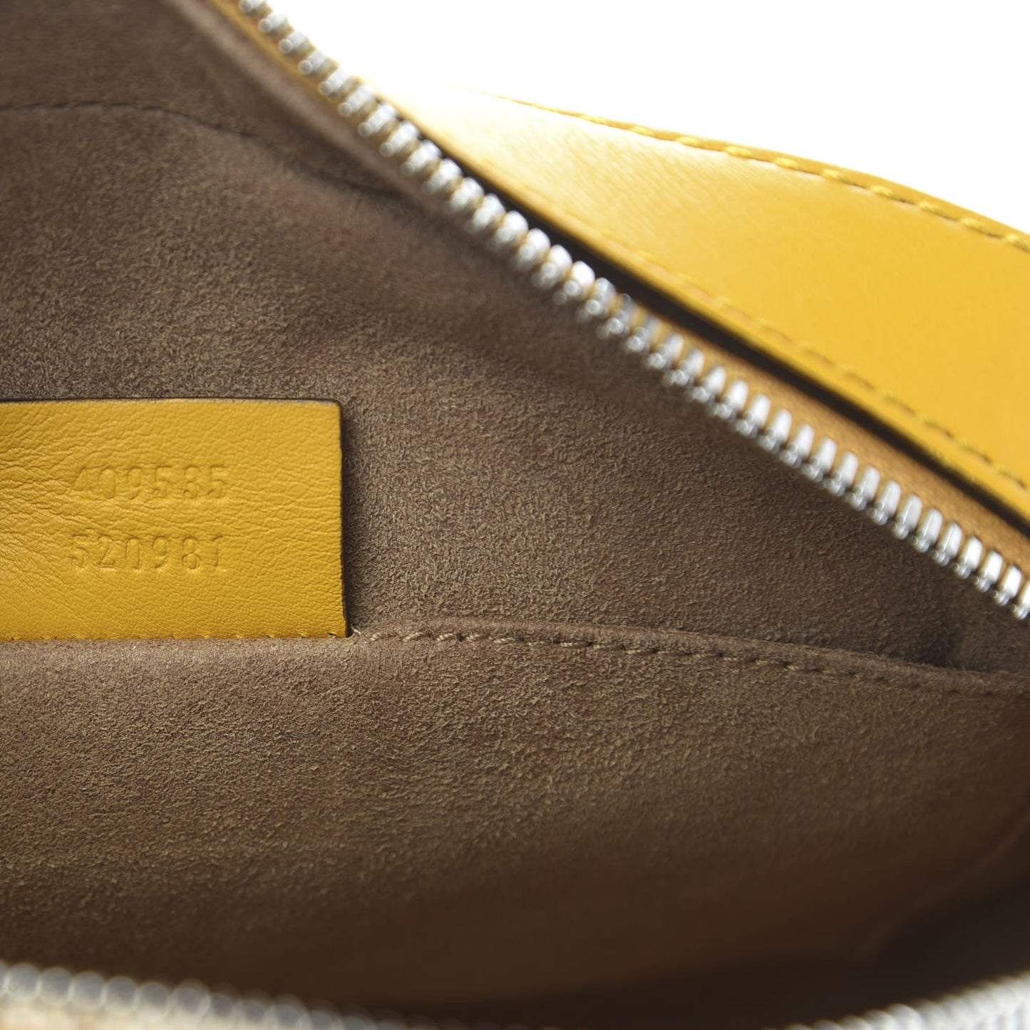 GG Supreme Monogram Arabesque Mini Chain Shoulder Bag Beige Yellow
