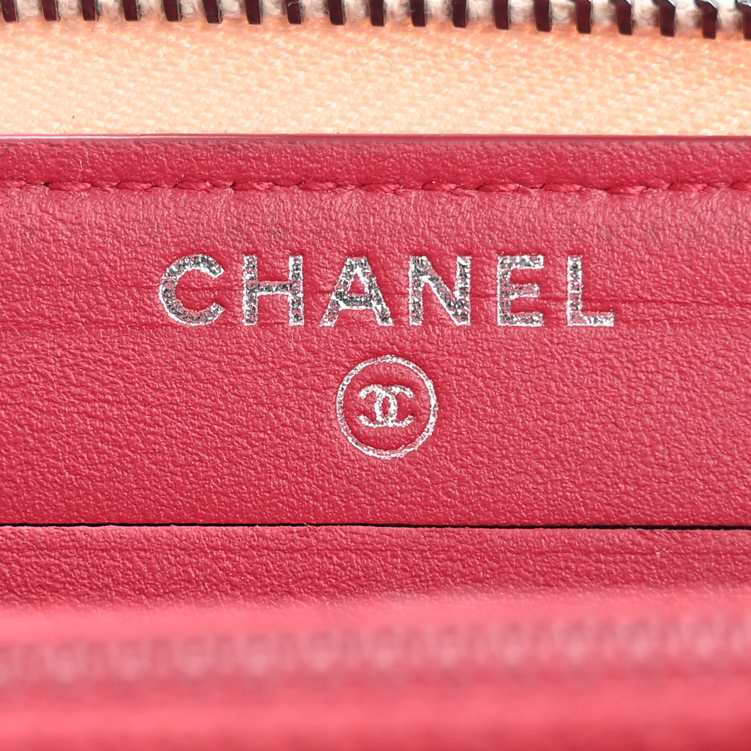 Chanel Aged Calfskin Quilted Small Gabrielle Zip Around Wallet Beige Black 6 of 14